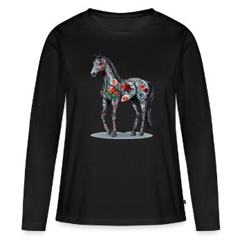 Arabisch - Frauen Premium Bio Langarmshirt - Schwarz - Vorne - Julia (174cm)