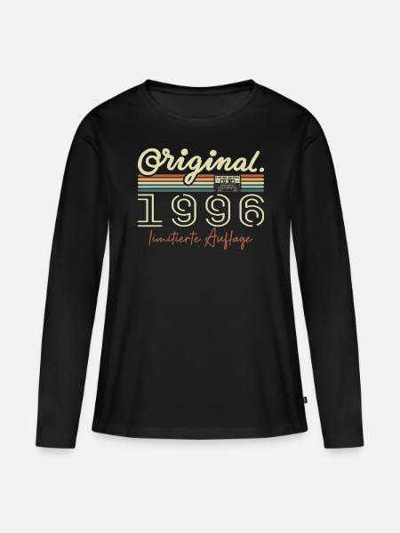 Original 1996 Vintage 1996 Geburtstag Retro 1996 - Premium økologisk langærmet T-shirt til kvinder - sort