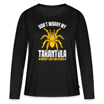 Tarentule Arachnide Araignées Poilues Exotique Drôle - T-shirt manches longues Premium bio Femme - noir - Devant - Julia (174cm)
