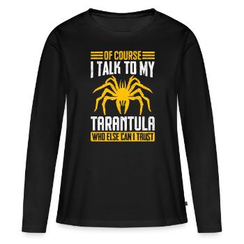 Tarentule Entomologie Arachnide Animaux exotiques Drôle - T-shirt manches longues Premium bio Femme - noir - Devant - Julia (174cm)