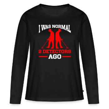 Metal Detectorist Metal Detecting - Frauen Premium Bio Langarmshirt - Schwarz - Vorne - Julia (174cm)