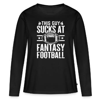 Funny Fantasy Football Fl Repêchage du commissaire - T-shirt manches longues Premium bio Femme - noir - Devant - Julia (174cm)
