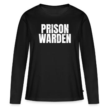 Gardien de prison Application de la loi Drôle prison prison - T-shirt manches longues Premium bio Femme - noir - Devant - Julia (174cm)