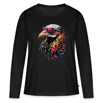 Vulture Bird of Prey Vulture Vulture Cute Vulture - Women's Premium Organic Long Sleeve Shirt - black - Front - Julia (174cm)
