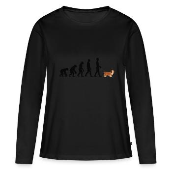 Havanais - T-shirt manches longues Premium bio Femme - noir - Devant - Julia (174cm)