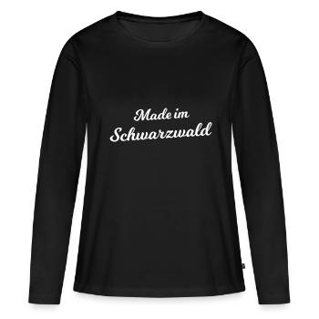 Die Schwarzwälder - Frauen Premium Bio Langarmshirt - Schwarz - Vorne - Julia (174cm)
