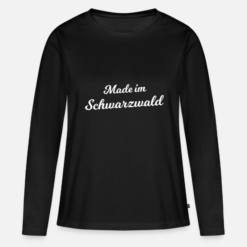 Die Schwarzwälder - Frauen Premium Bio Langarmshirt - Schwarz