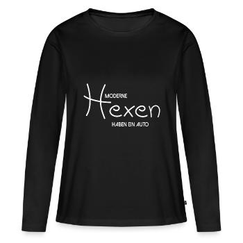 Moderne Hexen Frauen - Frauen Premium Bio Langarmshirt - Schwarz - Vorne - Julia (174cm)