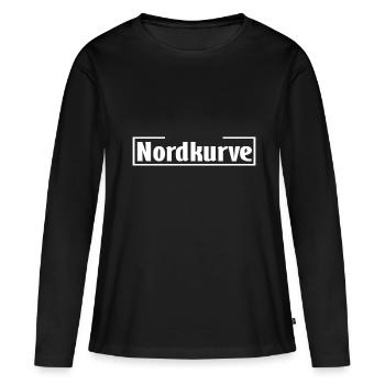 Stade de football Nordkurve - T-shirt manches longues Premium bio Femme - noir - Devant - Julia (174cm)