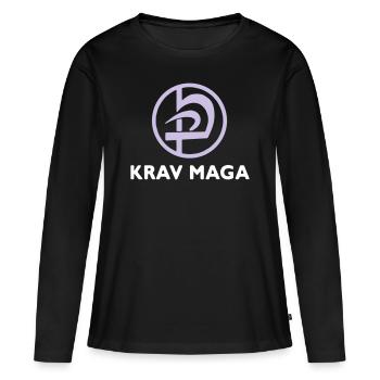 Krav Maga Mixed Martial Arts Selbstverteidigung - Frauen Premium Bio Langarmshirt - Schwarz - Vorne - Julia (174cm)