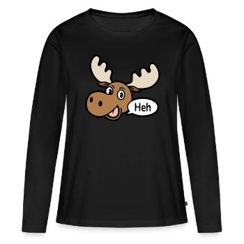 Orignal amusé - T-shirt manches longues Premium bio Femme - noir - Devant - Julia (174cm)