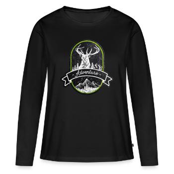 Wanderlust - aventure de randonnée - T-shirt manches longues Premium bio Femme - noir - Devant - Julia (174cm)