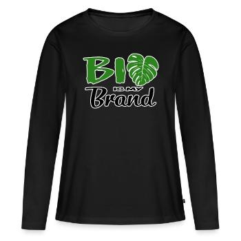 Bio est ma marque - T-shirt manches longues Premium bio Femme - noir - Devant - Julia (174cm)
