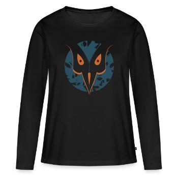 Vogel - Frauen Premium Bio Langarmshirt - Schwarz - Vorne - Julia (174cm)