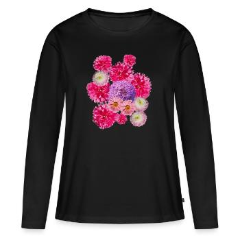 pink blossom dream blossoms pink bouquet - Women's Premium Organic Long Sleeve Shirt - black - Front - Julia (174cm)
