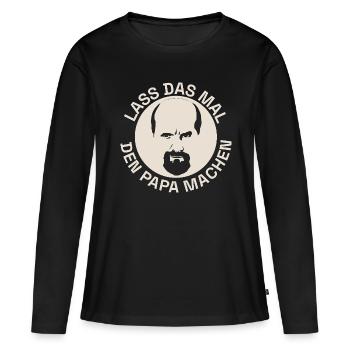 Stromberg Mit Bernd Lass Das Mal Den Papa Machen - Frauen Premium Bio Langarmshirt - Schwarz - Vorne - Julia (174cm)