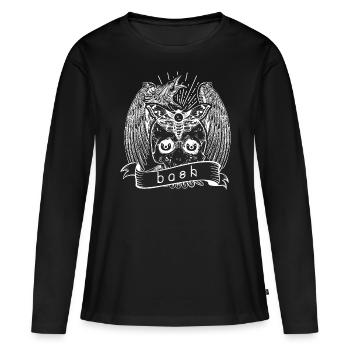 bash shell linux - T-shirt manches longues Premium bio Femme - noir - Devant - Julia (174cm)