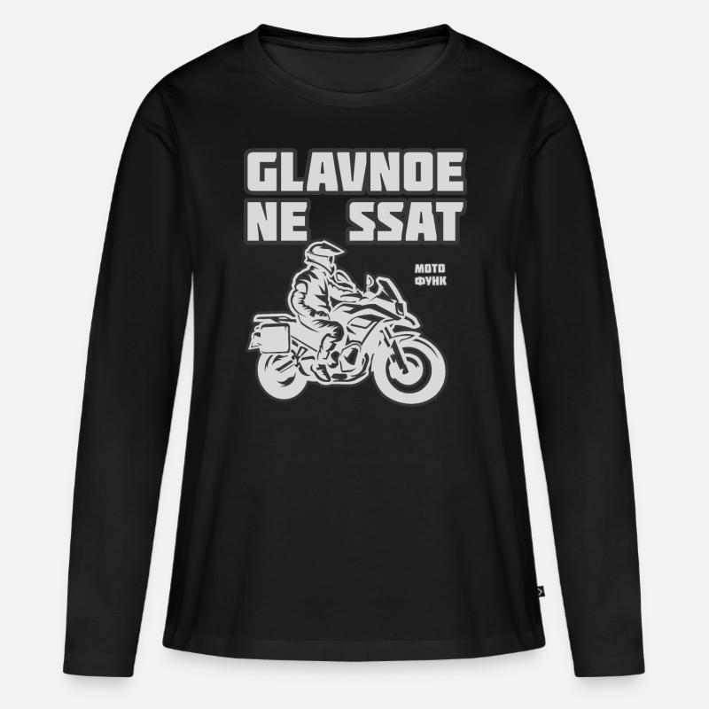 Glavnoe ne ssat, Enduro 2 - Frauen Premium Bio Langarmshirt - Schwarz