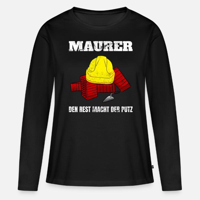Bricklayer the plaster does the rest - Women's Premium Organic Long Sleeve Shirt - black