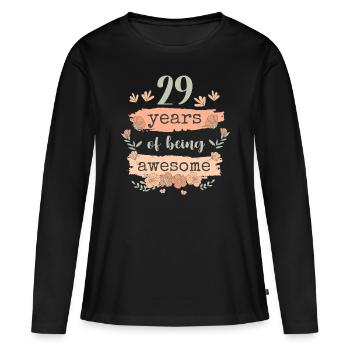 29 années d’anniversaire de cadeau en disant drôle - T-shirt manches longues Premium bio Femme - noir - Devant - Julia (174cm)