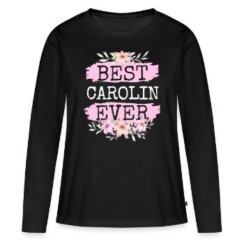 Carolin Gift Name Birthday - Women's Premium Organic Long Sleeve Shirt - black - Front - Julia (174cm)