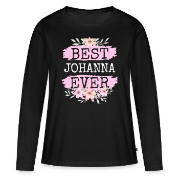 Johanna Gift Name Birthday - Women's Premium Organic Long Sleeve Shirt - black - Front - Julia (174cm)