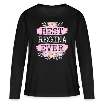 Regina Gift Name Birthday - Women's Premium Organic Long Sleeve Shirt - black - Front - Julia (174cm)