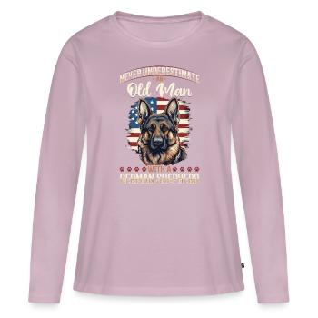 German Shepherd Dog Breed Pet Never Underestimate - Women's Premium Organic Long Sleeve Shirt - dusky pink - Front - Julia (174cm)