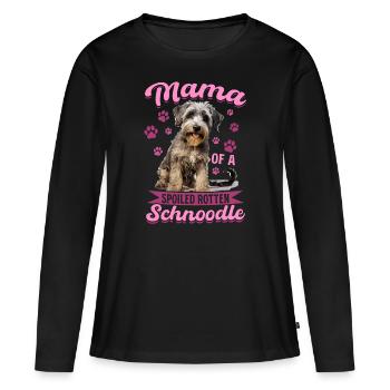 Snoodle Dog Breed Pet Mama of a Spoiled Rotten - Women's Premium Organic Long Sleeve Shirt - black - Front - Julia (174cm)