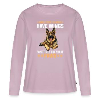 German Shepherd Lover Dog Owner - Women's Premium Organic Long Sleeve Shirt - dusky pink - Front - Julia (174cm)