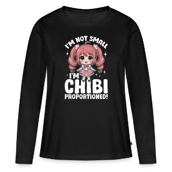 Anime Chibi Kawaii - T-shirt manches longues Premium bio Femme - noir - Devant - Julia (174cm)