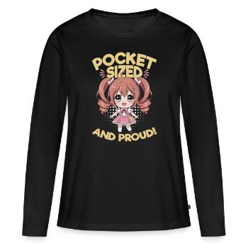 Anime Chibi Kawaii - Frauen Premium Bio Langarmshirt - Schwarz - Vorne - Julia (174cm)