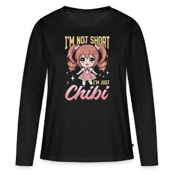 Anime Chibi Kawaii - Frauen Premium Bio Langarmshirt - Schwarz - Vorne - Julia (174cm)