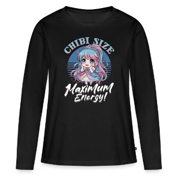 Anime Chibi Kawaii - Frauen Premium Bio Langarmshirt - Schwarz - Vorne - Julia (174cm)