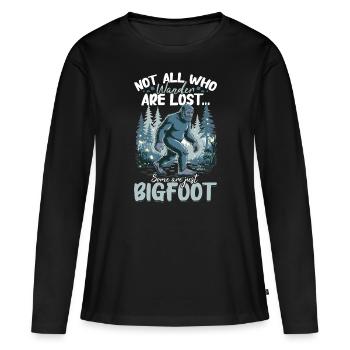 Bigfoot Sasquatch - T-shirt manches longues Premium bio Femme - noir - Devant - Julia (174cm)