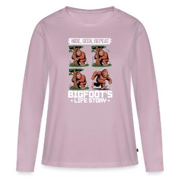 Bigfoot Sasquatch - Women's Premium Organic Long Sleeve Shirt - dusky pink - Front - Julia (174cm)
