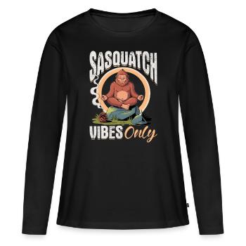 Bigfoot Sasquatch - T-shirt manches longues Premium bio Femme - noir - Devant - Julia (174cm)