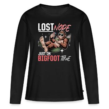 Bigfoot Sasquatch - T-shirt manches longues Premium bio Femme - noir - Devant - Julia (174cm)