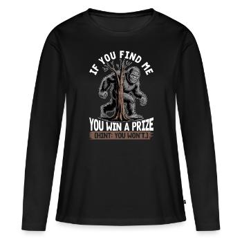 Bigfoot Sasquatch - T-shirt manches longues Premium bio Femme - noir - Devant - Julia (174cm)