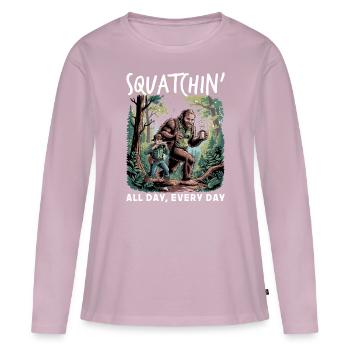 Bigfoot Sasquatch - Women's Premium Organic Long Sleeve Shirt - dusky pink - Front - Julia (174cm)