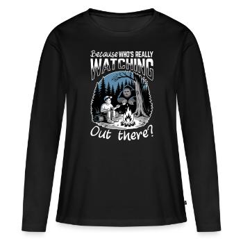 Bigfoot Sasquatch - T-shirt manches longues Premium bio Femme - noir - Devant - Julia (174cm)