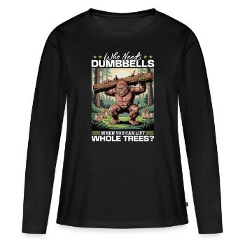 Bigfoot Sasquatch - T-shirt manches longues Premium bio Femme - noir - Devant - Julia (174cm)