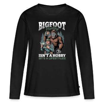 Bigfoot Sasquatch - T-shirt manches longues Premium bio Femme - noir - Devant - Julia (174cm)