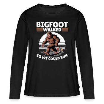 Bigfoot Sasquatch - T-shirt manches longues Premium bio Femme - noir - Devant - Julia (174cm)