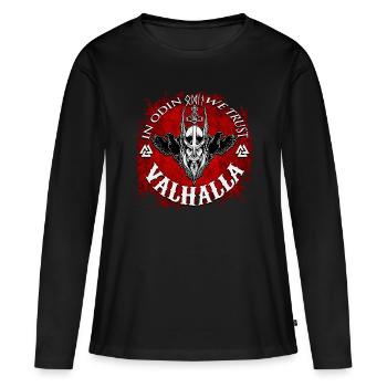 Odin Walhalla Viking disant la mythologie nordique - T-shirt manches longues Premium bio Femme - noir - Devant - Julia (174cm)