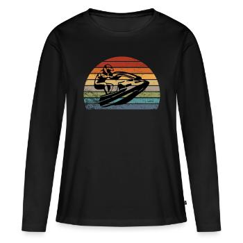 jet ski - T-shirt manches longues Premium bio Femme - noir - Devant - Julia (174cm)