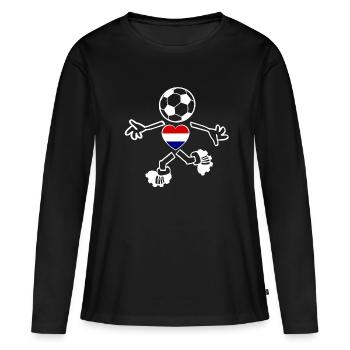 Les fans néerlandais - T-shirt manches longues Premium bio Femme - noir - Devant - Julia (174cm)
