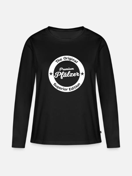 Der Beste aus der Pfalz - Frauen Premium Bio Langarmshirt - Schwarz