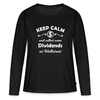 Investisseurs et millionnaires - T-shirt manches longues Premium bio Femme - noir - Devant - Julia (174cm)