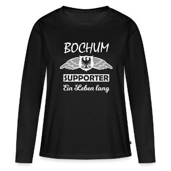 La Ruhrpott - T-shirt manches longues Premium bio Femme - noir - Devant - Julia (174cm)